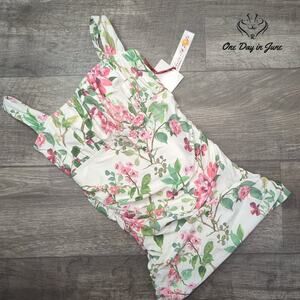 Divinita Sole Ruched Square Tankini Top Size S